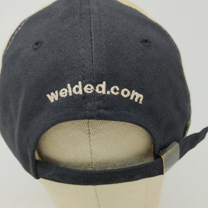 Welded Construction Hat Embroidered Crane Logo Brown Black Slideback