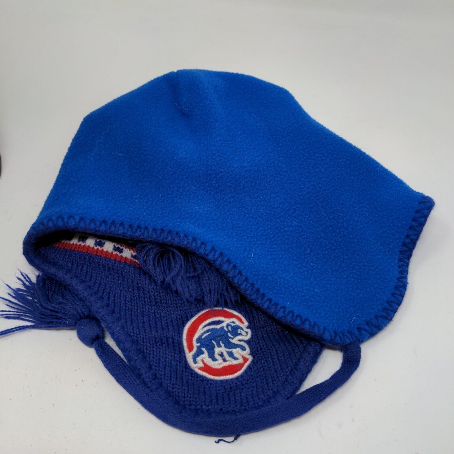 47 Brand Boys Chicago Cubs Knit Beanie Hat Blue White Embroidered Logo