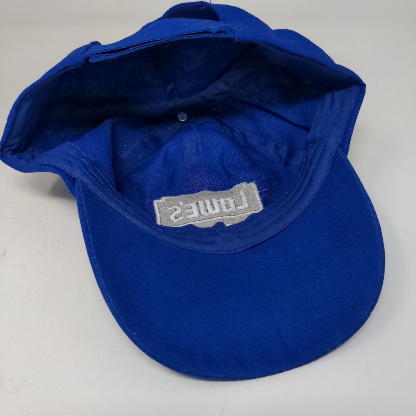 Lowes Pro Services Strapback Hat Blue Adjustable Embroidered Logo