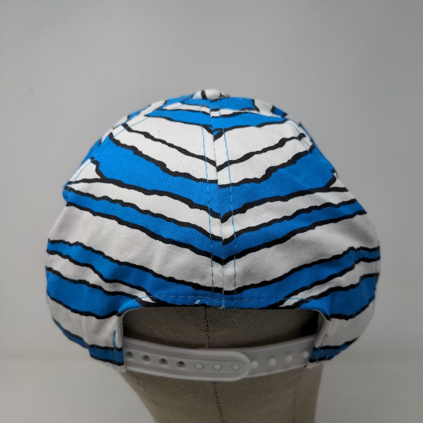 Unbranded Men's Snapback Hat Blue White OSFA Stripes Waves 100% Cotton