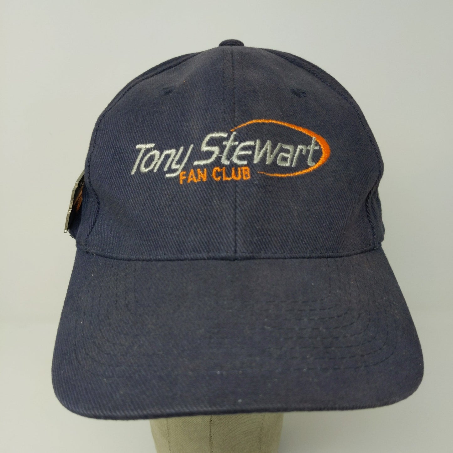 Tony Stewart Fan Club Snapback Hat W/ Vintage 1st Win 1999 Pin Blue
