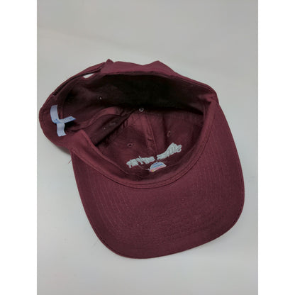 Silver Dipper Ice Cream Cone Strapback Hat Red Purple Port & Co Embroidered