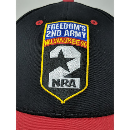 Mens NRA Milwaukee 135th Annual Meeting 06 Strapback Hat Black & Red Embroidered