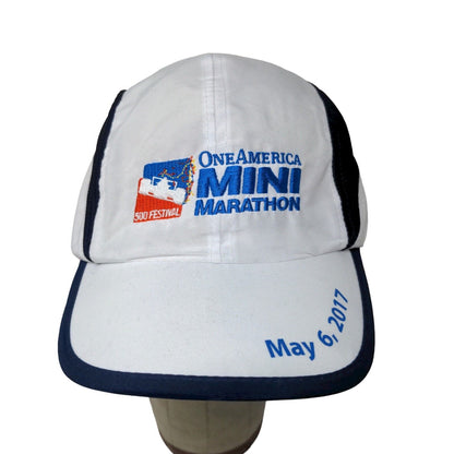 One America Mini Marathon Indy 500 Festival White Strapback Hat May 6 2017