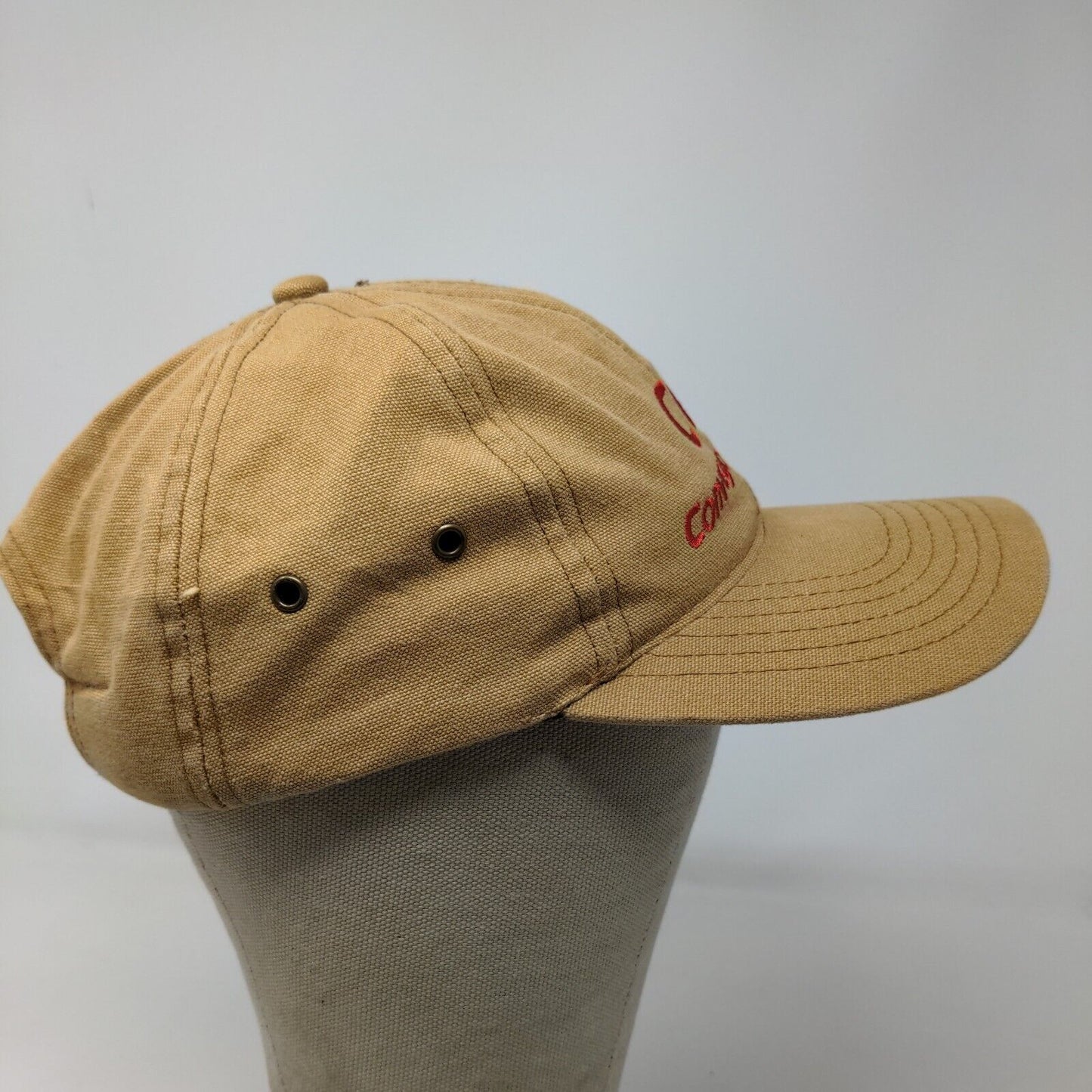 CCI Conveyor Pulleys Men's Slideback Hat Tan Embroidered Logo