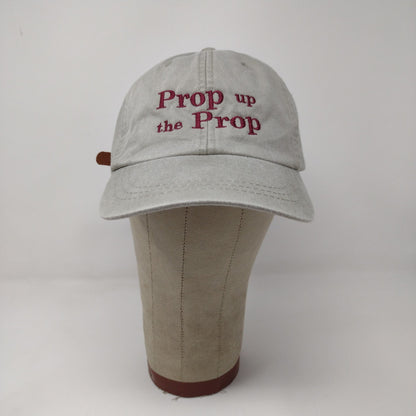 Prop Up the Prop Slideback Hat Gray Embroidered Spell Out Adjustable