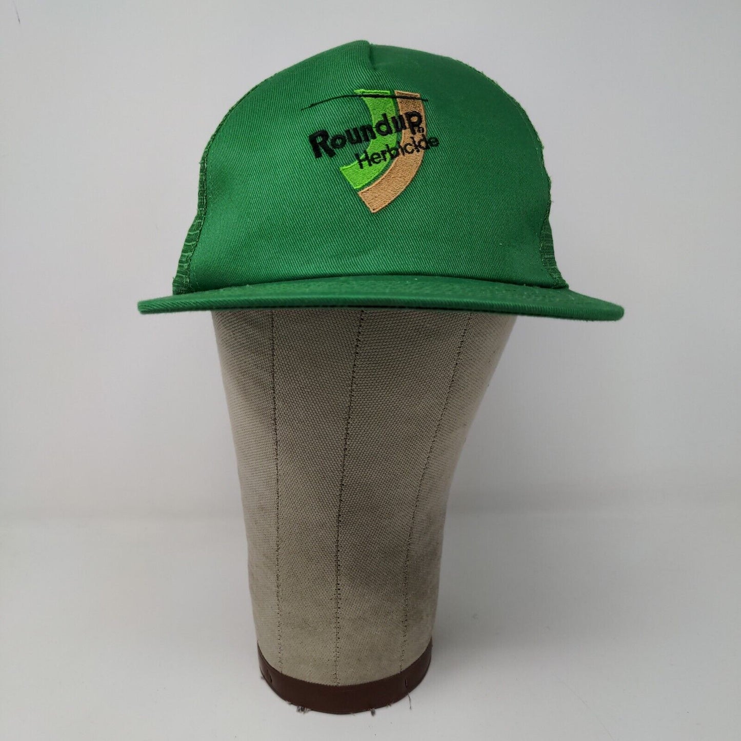 Roundup Herbicide Snapback Trucker Hat Embroidered Logo Green USA Adjustable