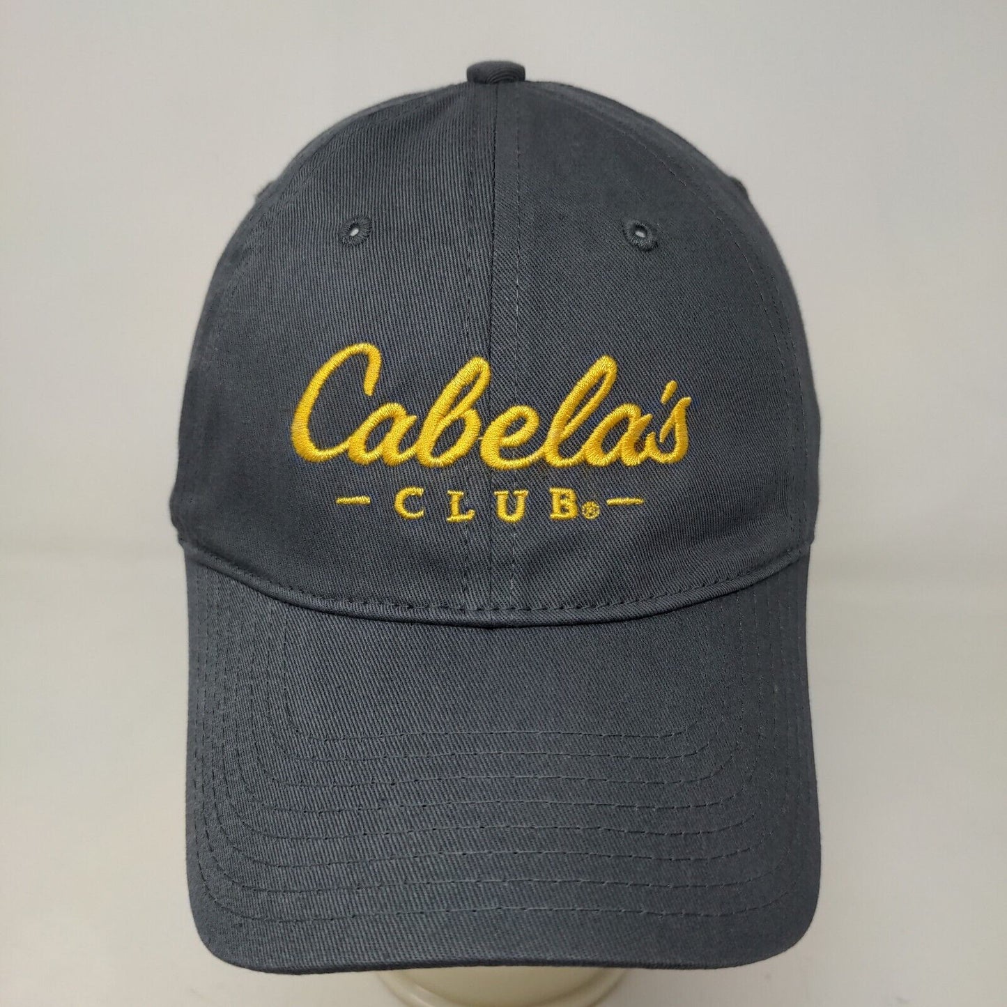 Cabela's Club Men's Slideback Hat Gray OSFM Embroidered Logo