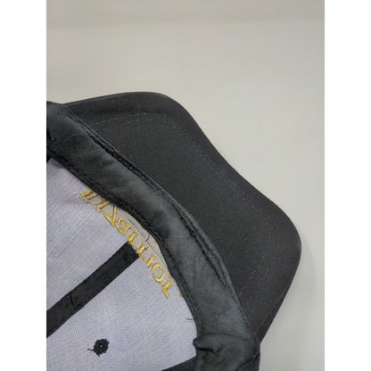Warrior Custom Golf Slideback Hat Black Embroidered Logo Spell Out