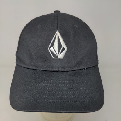 Volcom Men's Fitted Hat Black Size L/XL Embroidered Logo Cotton Blend
