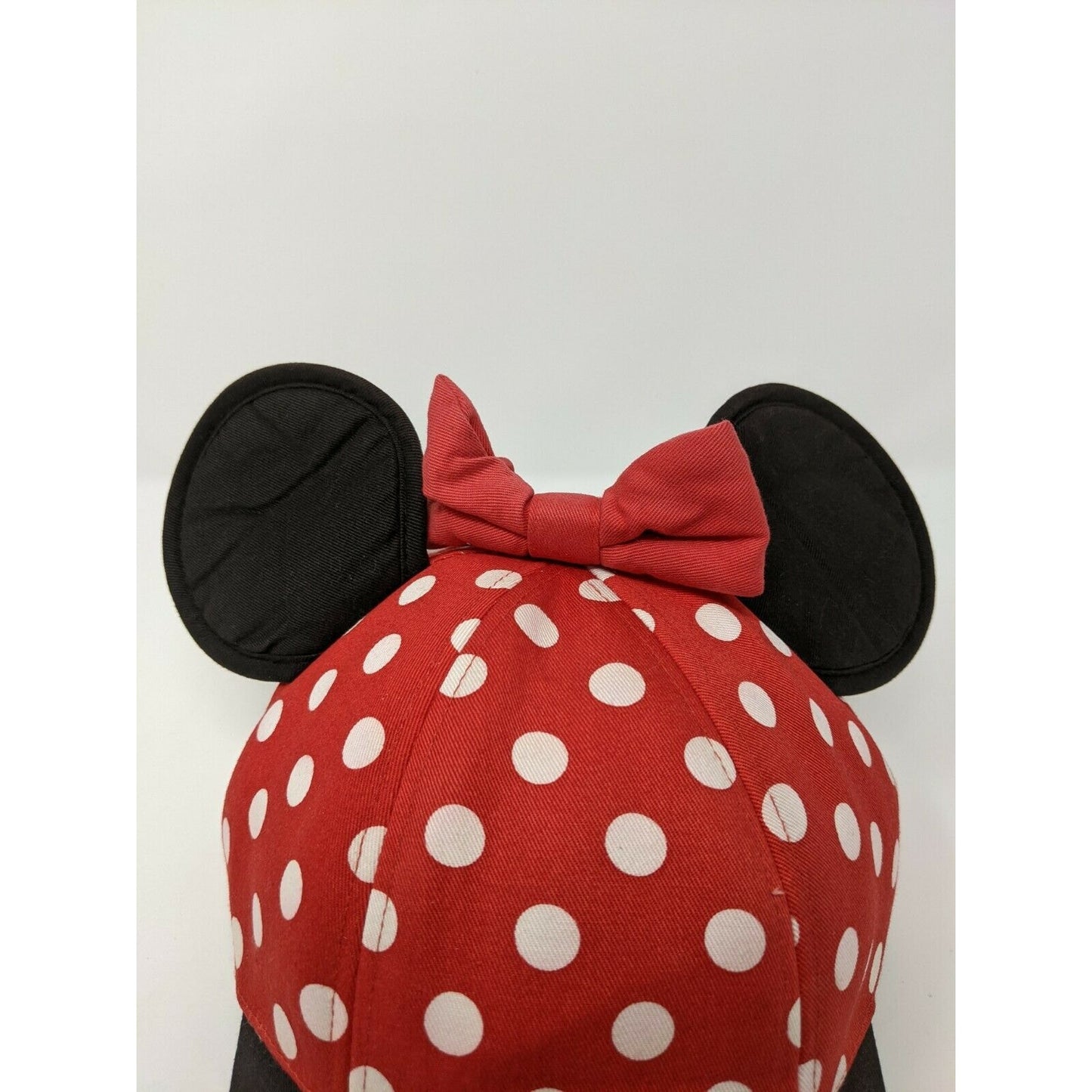 Walt Disney World Girls Youth Minnie Mouse Hat Cap Red Ears Bow Polka Dots