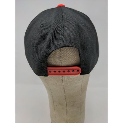 Chicago Snapback Hat Embroidered Spell Out Red & Black OSFM Picture Bill