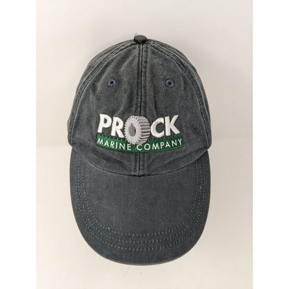 Prock Marine Company Hat Adams Brand Slideback Adjustable Black Embroidered