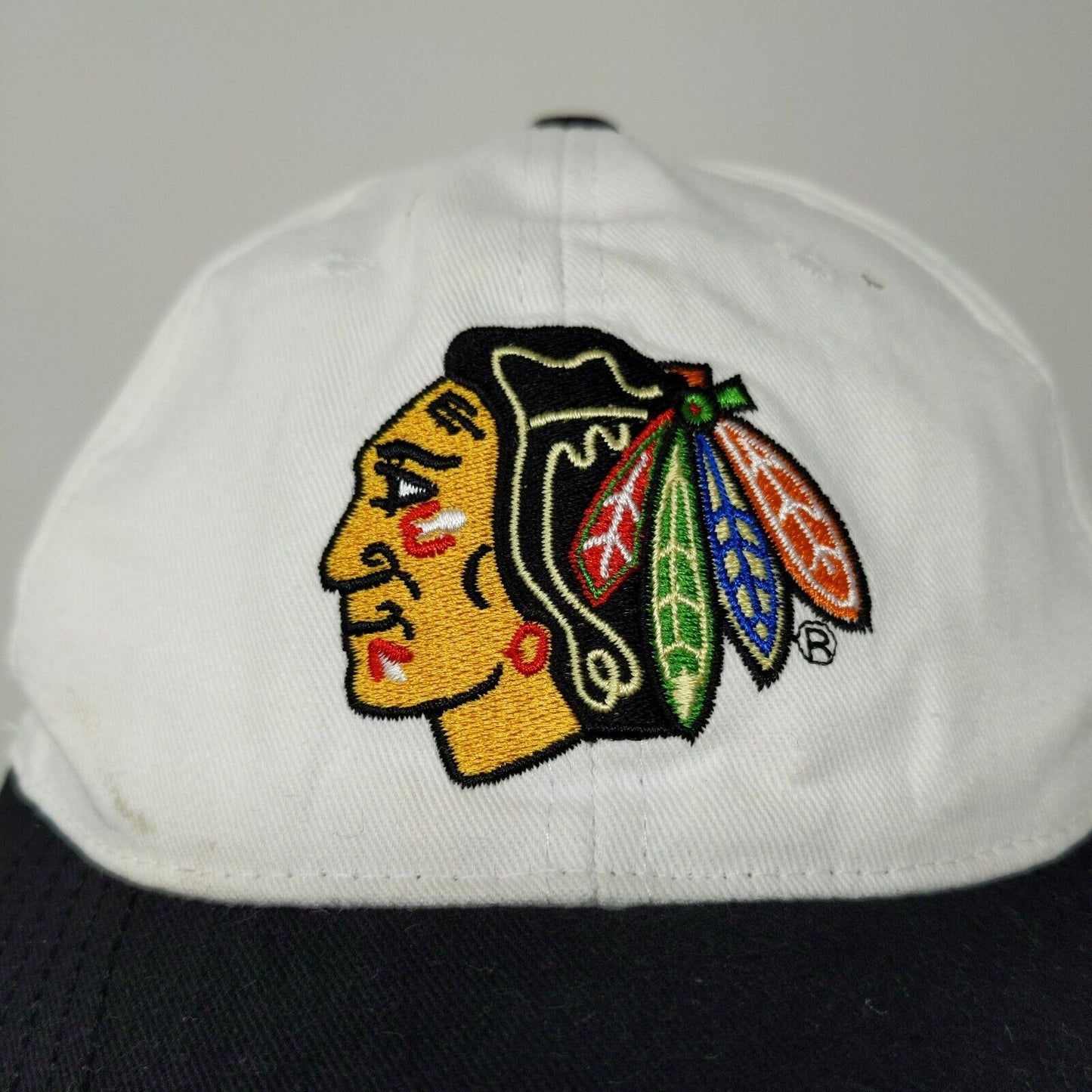 NHL Chicago Blackhawks Kick10 Hyundai White Snapback Hat Cap Embroidered Logo