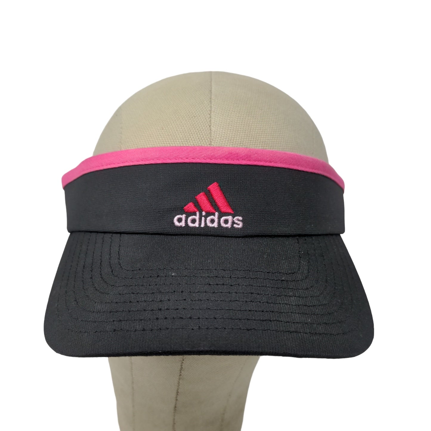 Adidas Climalite Women's Sun Visor Hat Cap Black Pink OSFA Embroidered Logo