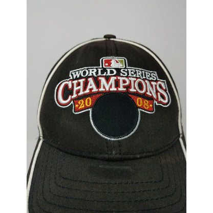 RARE Mistake New Era MLB World Series Champions 2008 Hat Blank Front Logo OSFM