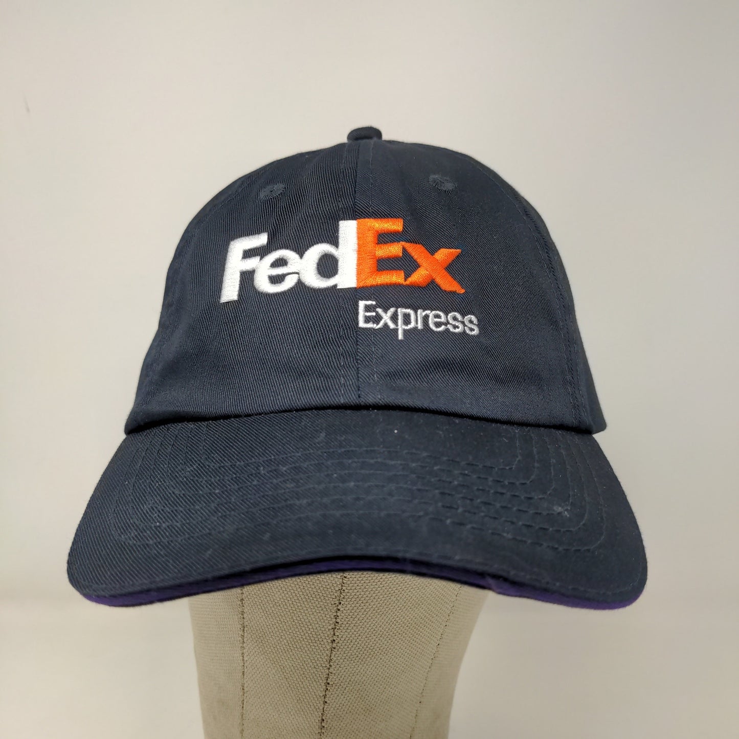 FedEx Express Mens Slideback Uniform Hat Blue Size XL Embroidered Logo