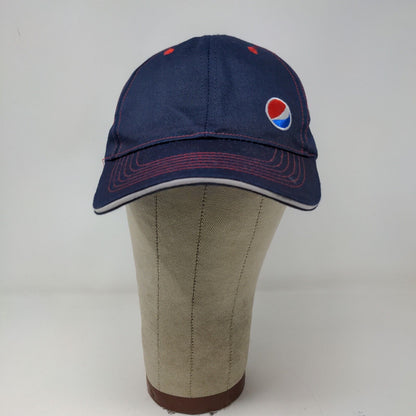 Soda Gear Mens Pepsi Strapback Hat Blue OSFA Embroidered Logo