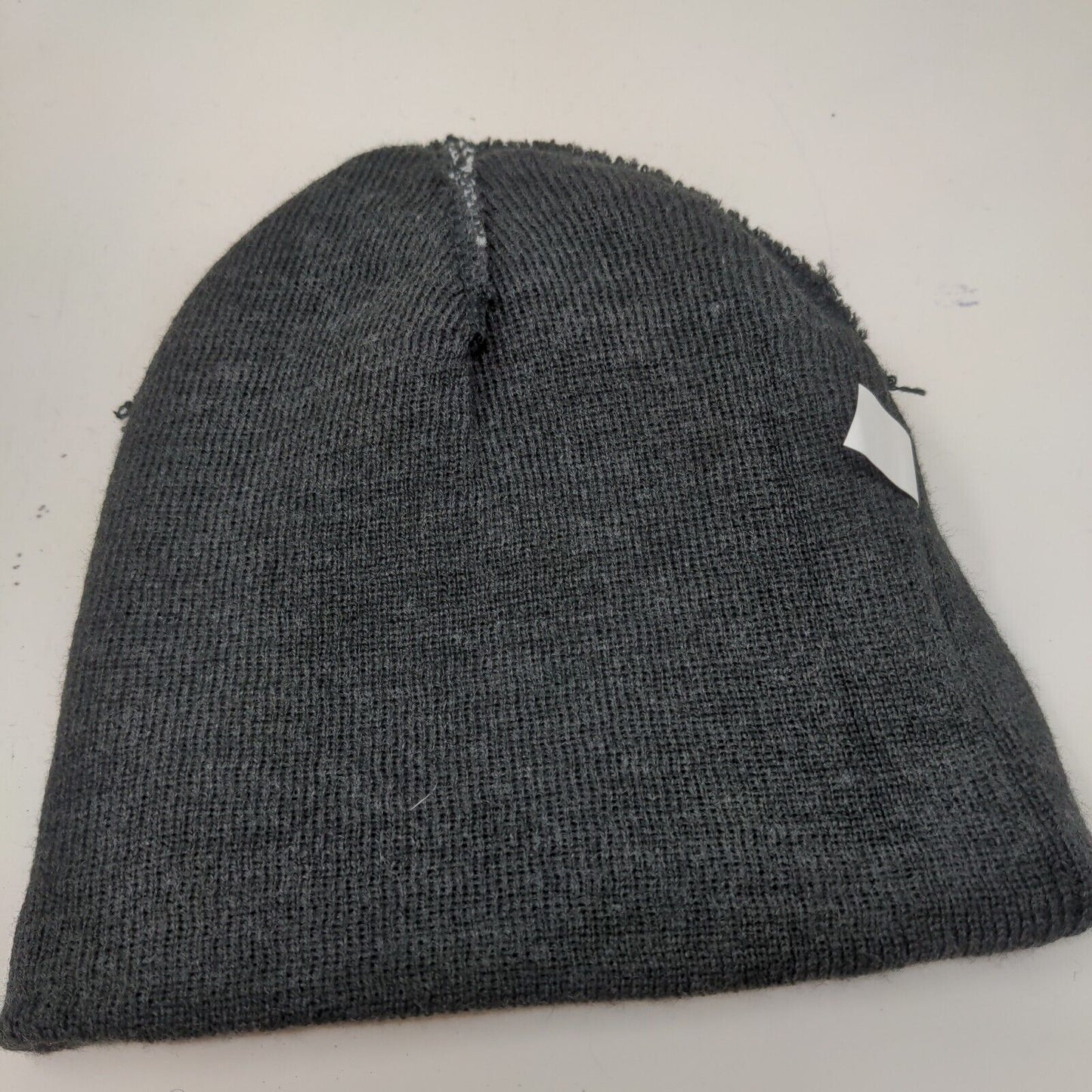 Orange Theory Men's Knit Beanie Hat Gray Fair Isle Striped Acrylic