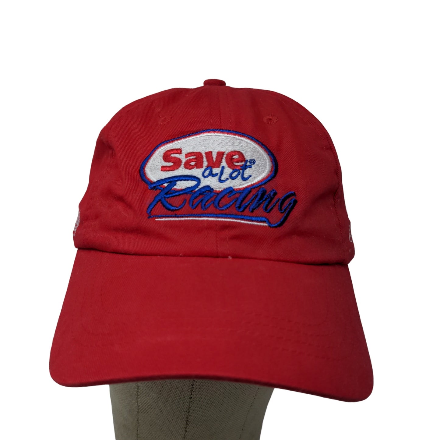 Save a Lot Racing Men's Slideback Hat Red OSFM Embroidered Logo