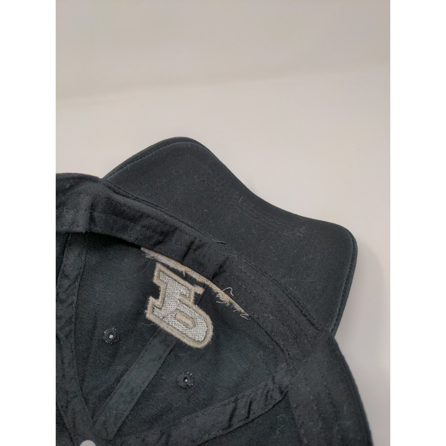 Purdue Slideback Hat Embroidered Logo Black Industrial Roundtable