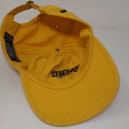 Legacy Athletic Men's Slideback Hat Yellow OSFA Embroidered UMBC Soccer Logo