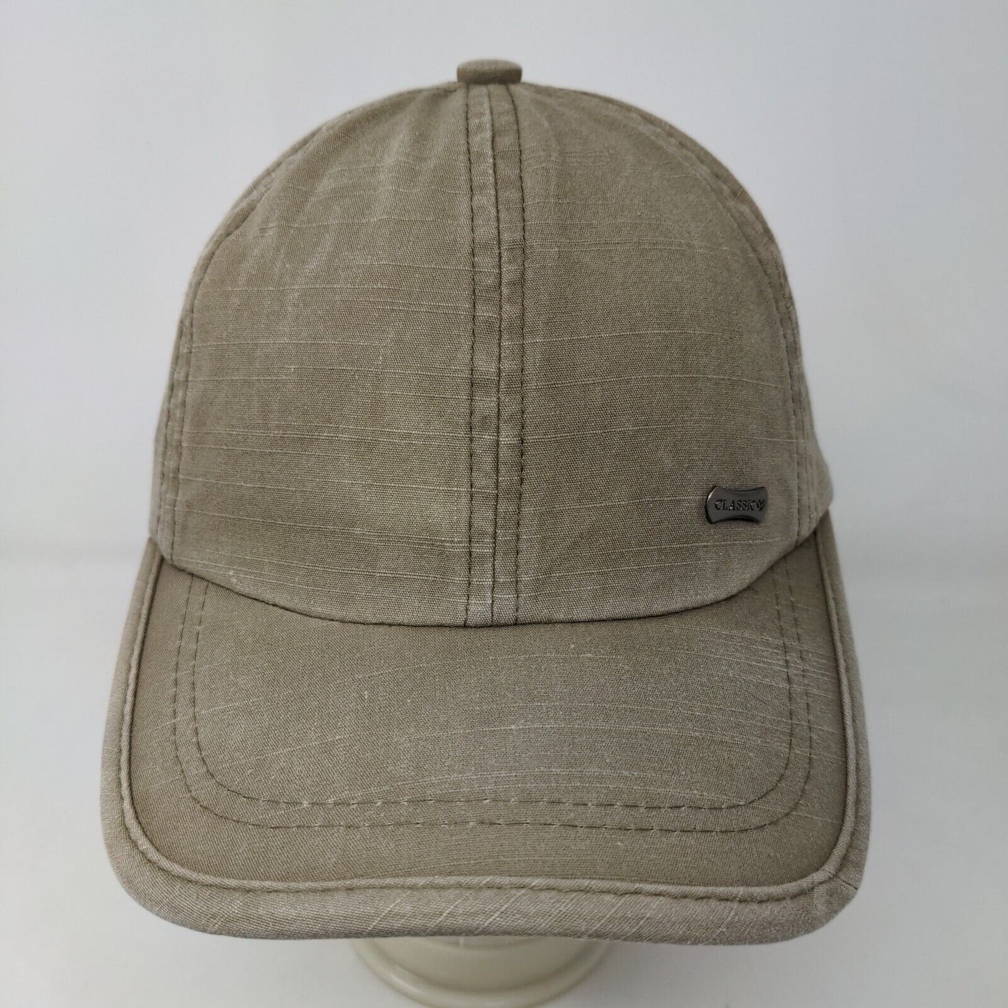 Unbranded Men's Slideback Hat Tan Adjustable Tag Logo Classic Cotton Blend