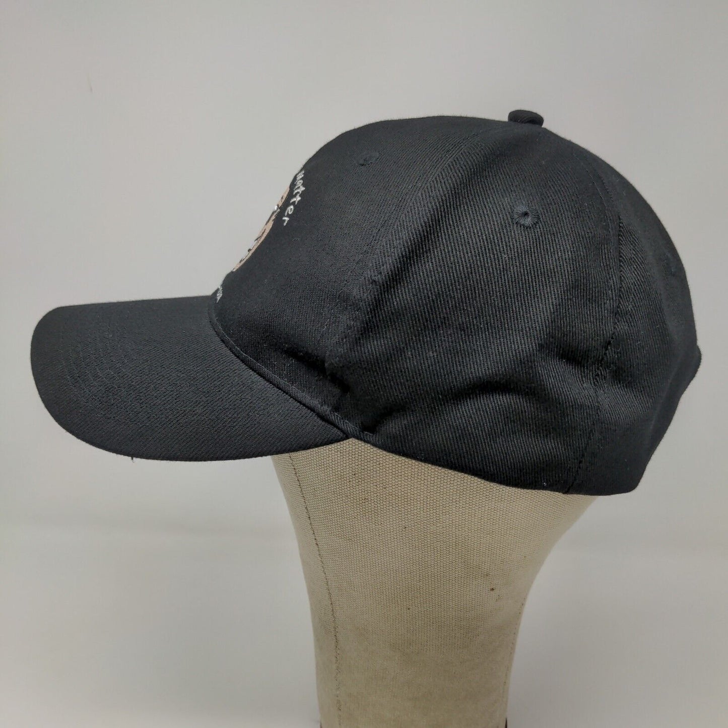 Fatheadz Men's Strapback Hat Black Adjustable Embroidered Logo