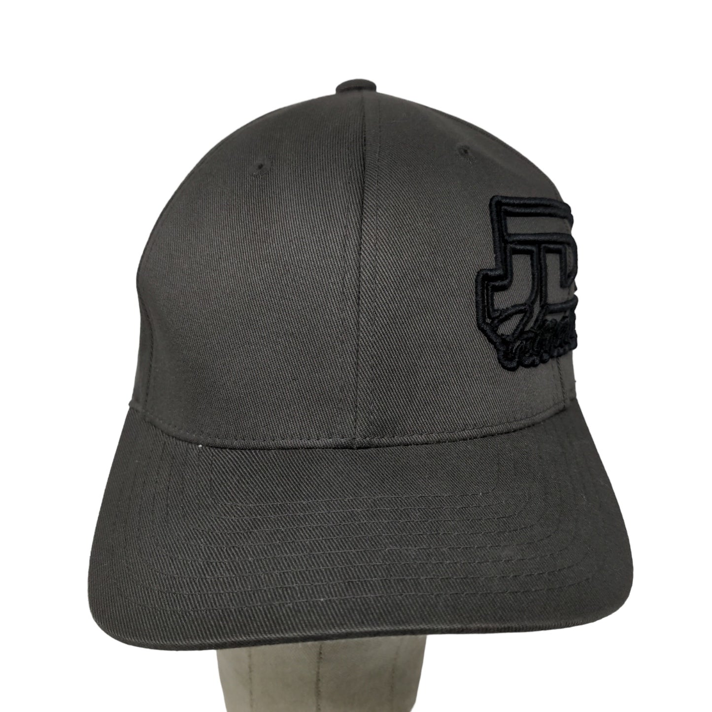 FlexFit JDK Hardscapes Fitted Hat Gray Size L-XL Embroidered Logo