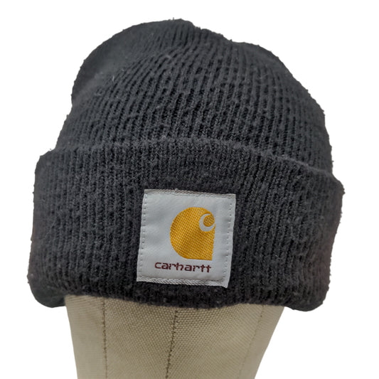 Carhartt Men's Beanie Hat Cap Black Patch Logo Outdoor Knit Warm