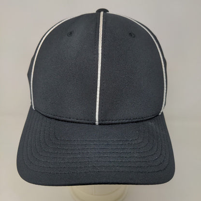 Richardson Men's Fitted Hat Black White Size S/M Blank Polyester Spandex