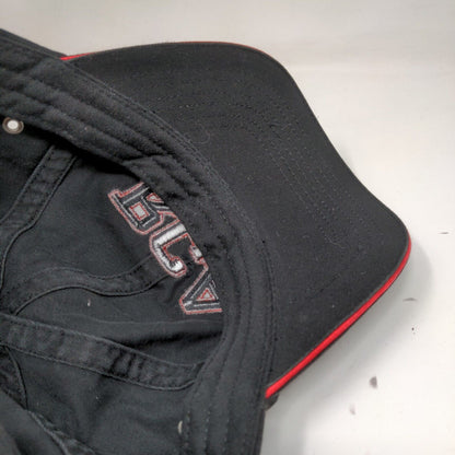 RCA Embroidered Strapback Hat Cap Black Red Accents 100% Cotton