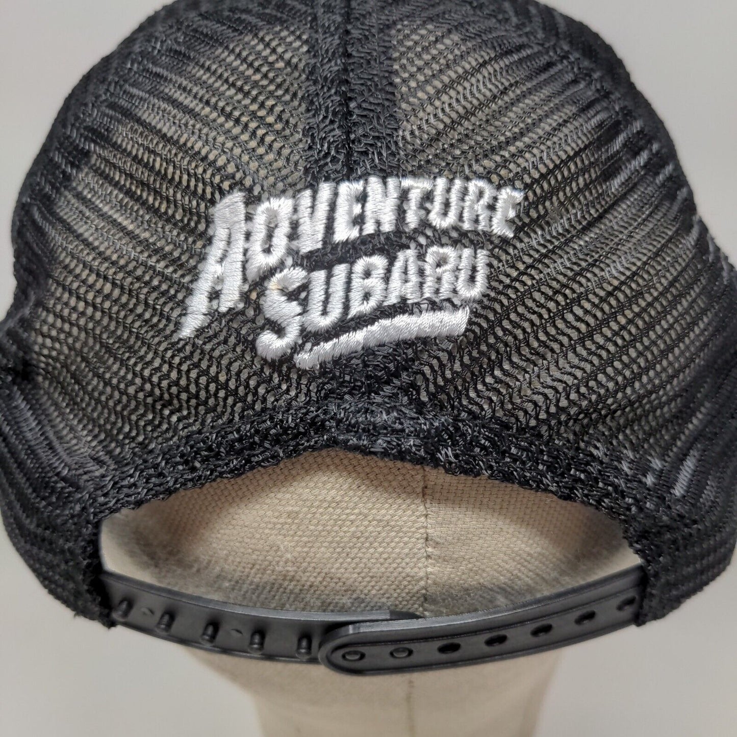 Subaru Men's Adventure Snapback Mesh Back Hat Black Adjustable Embroidered Logo