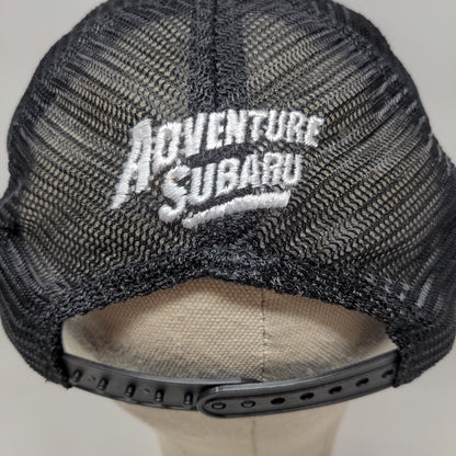 Subaru Men's Adventure Snapback Mesh Back Hat Black Adjustable Embroidered Logo