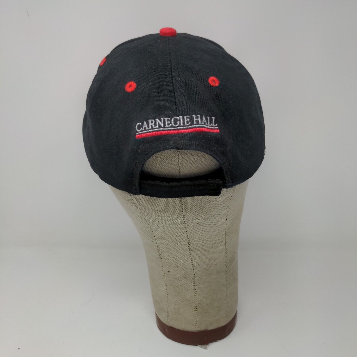 Carnegie Hall CXXV 125 Strapback Hat Red Black Adjustable Embroidered Logo