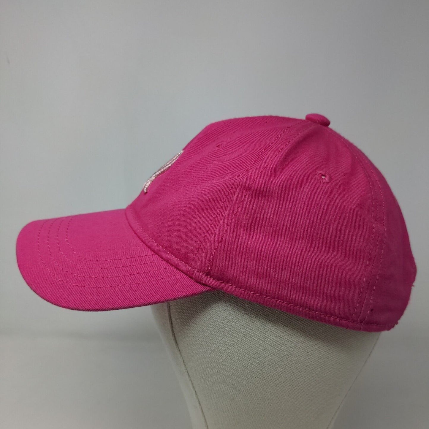 Pink Stuff Women's Strapback Hat Pink Adjustable Embroidered Logo 100% Cotton