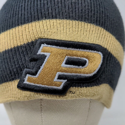 NCAA Purdue University Boilermakers Signatures Black Gold Winter Beanie One Size