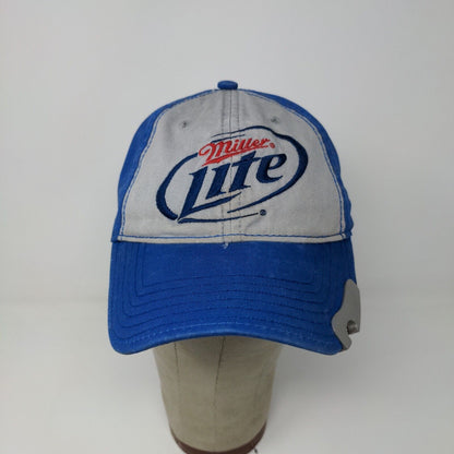 Miller Lite Beer Baseball Cap Blue Hat Bottle Opener Snapback MillerCoors OSFA