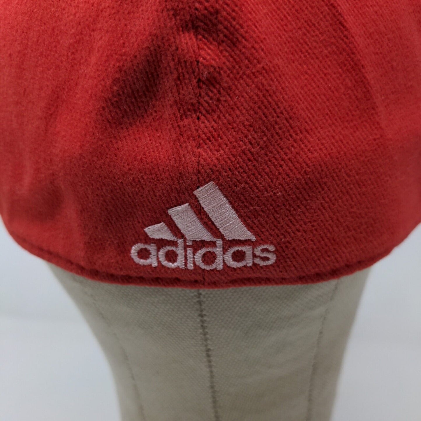 Adidas Men's Fitted Hat Red Size L/XL Embroidered Big P Logo