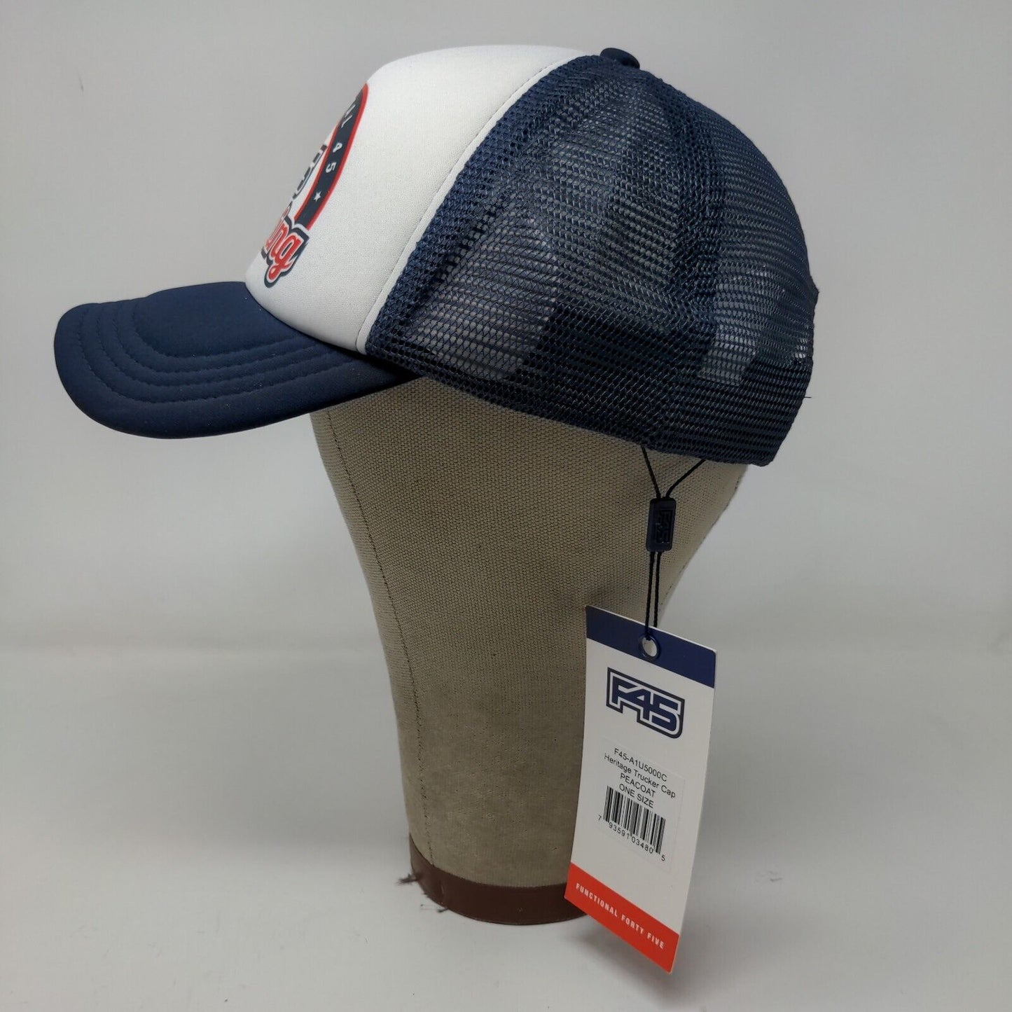 Functional 45 Men's Snapback Mesh Back Hat Blue White Size OS