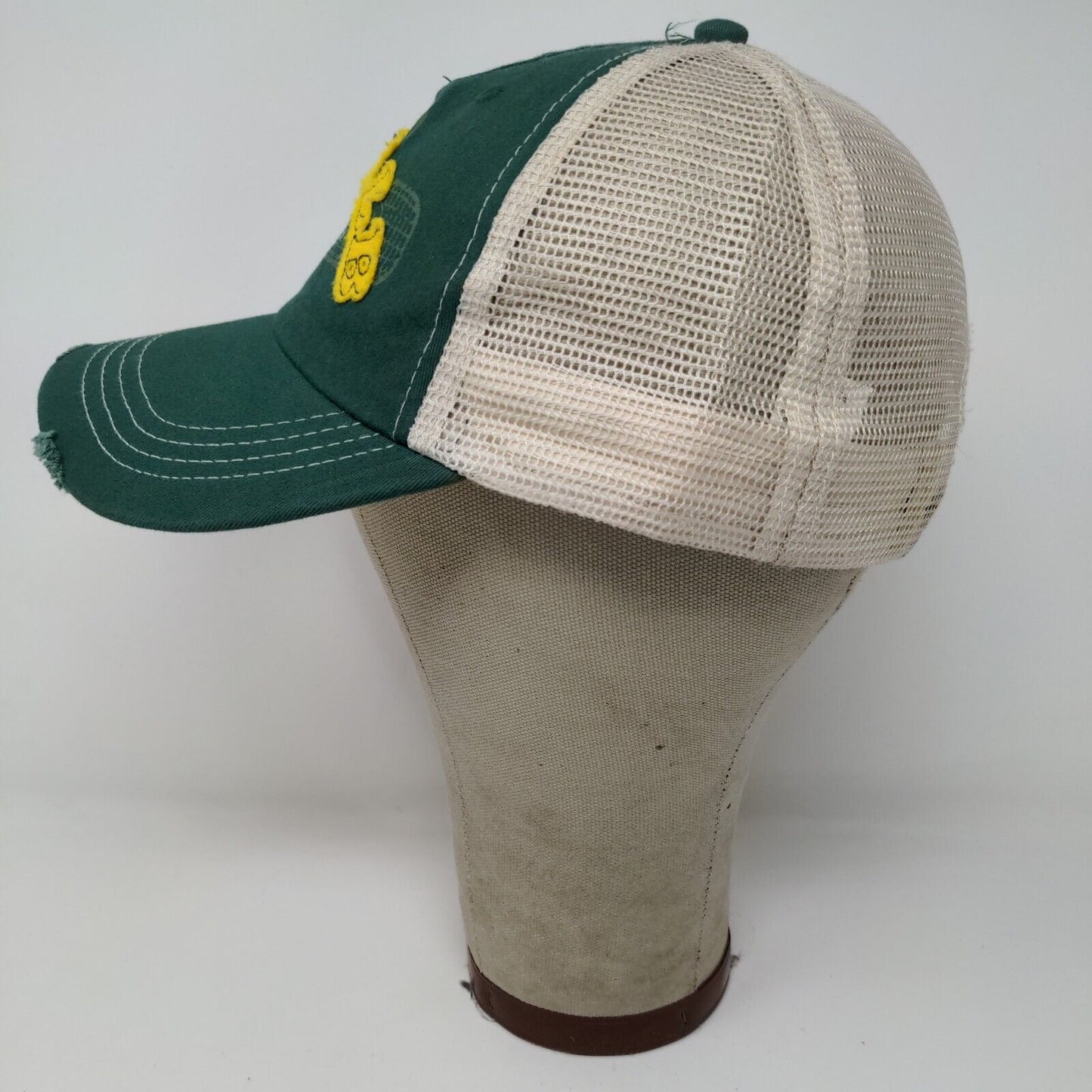 Dekalb Speed Mesh Back Strapback Hat Green Yellow OSFM Embroidered Logo