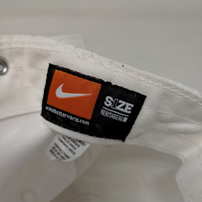 Nike S1ze Heritage 86 Men's Slideback Hat White OSFM 3D Logo PolyCotton