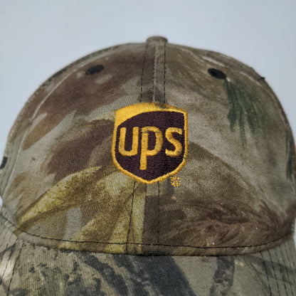 UPS Men's Employee Uniform Camo OSFA Strapback Hat Embroidered Logo