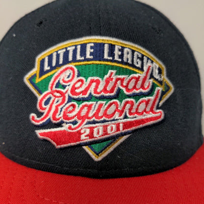 Little League Central Regional Mens Hat Black Red OSFA Snapback Vintage 2001