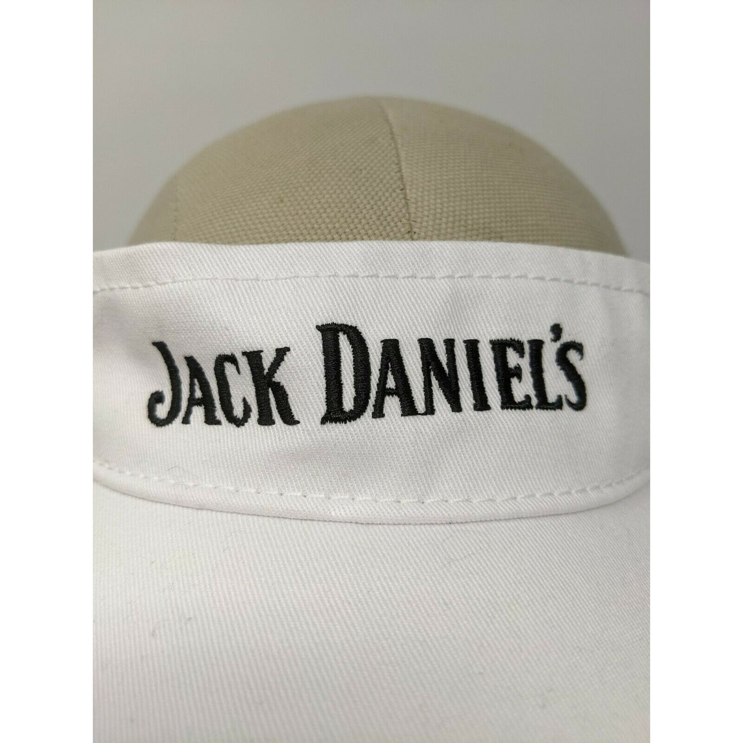 Jack Daniels Visor Hat White & Black One Size Fits Most Strapback Adjustable