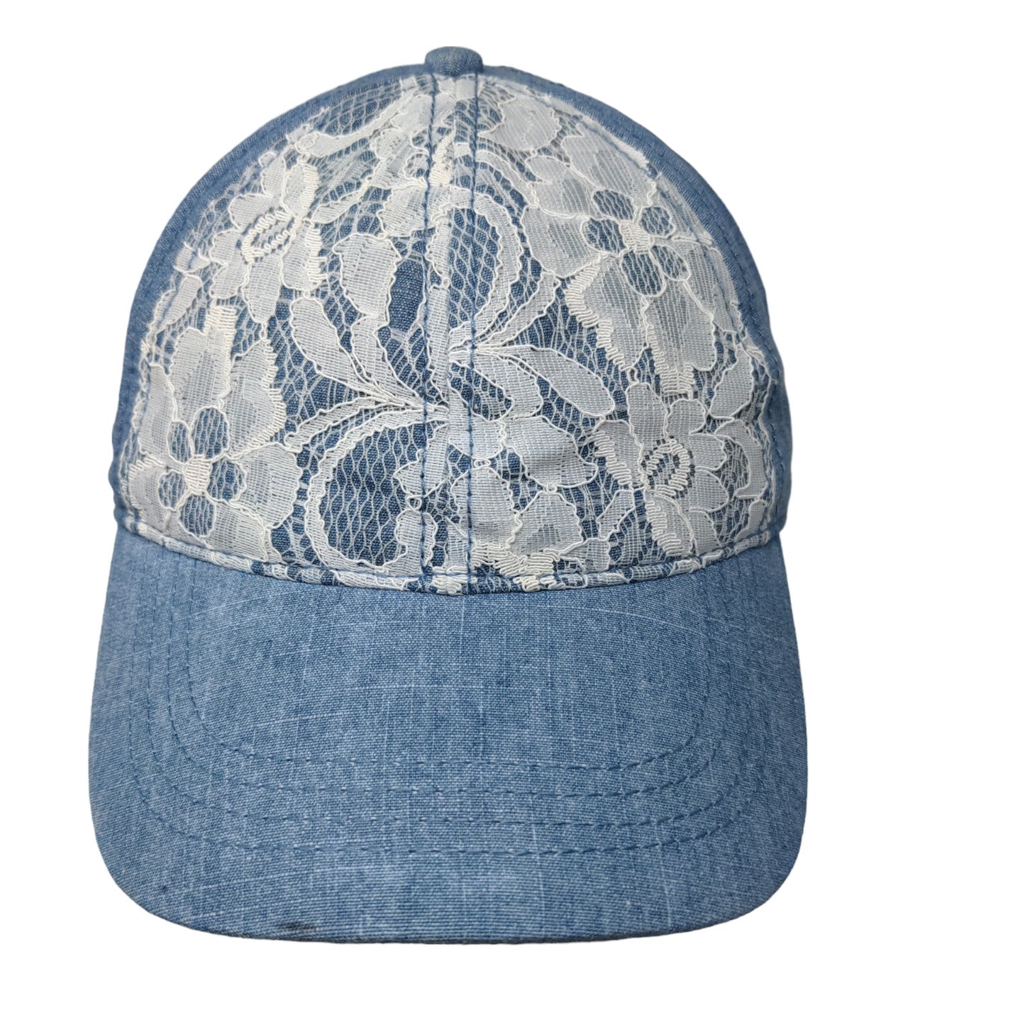 Unbranded Women's Snapback Denim Hat Blue Size OS Lacey Accent Paisley