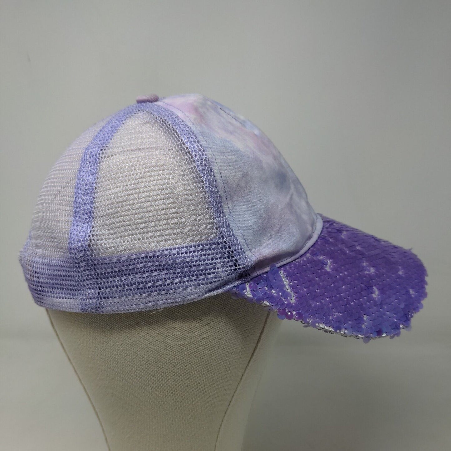 P.S. From Aeropostale Snapback Mesh Back Hat Purple Size OS Bling Shiny