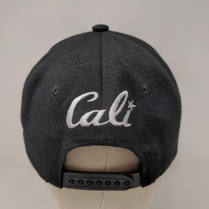 Readings Men's Snapback Flat Bill Hat Black Embroidered California Logo