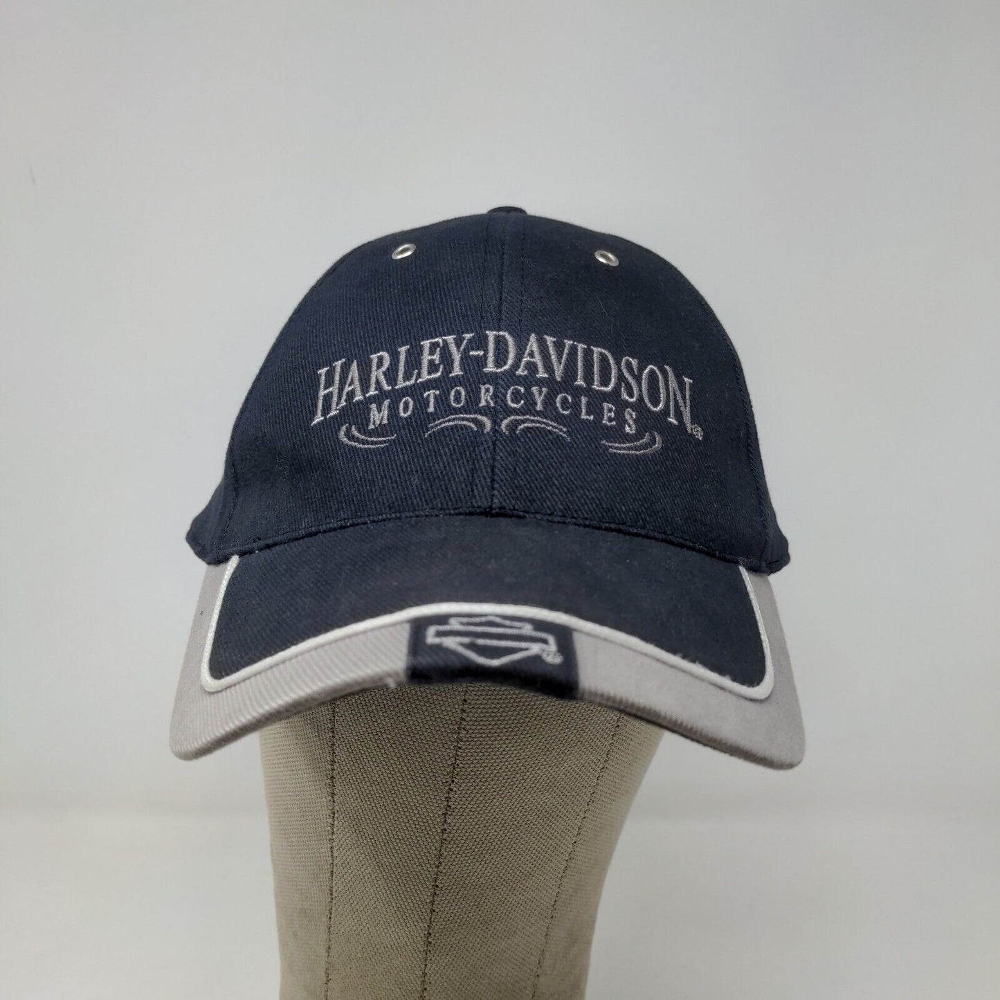 Harley Davidson Men's Fitted Hat Blue Size 59CM Embroidered Logo