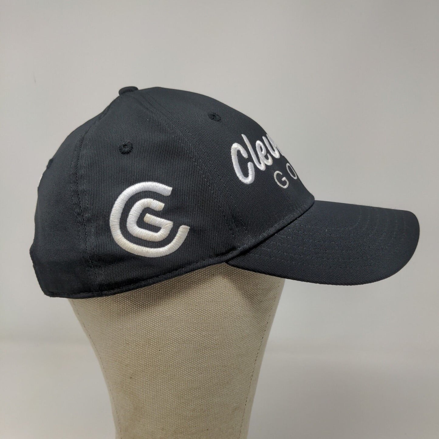 Cleveland Golf Men's Strapback Hat Black Adjustable Embroidered Logo